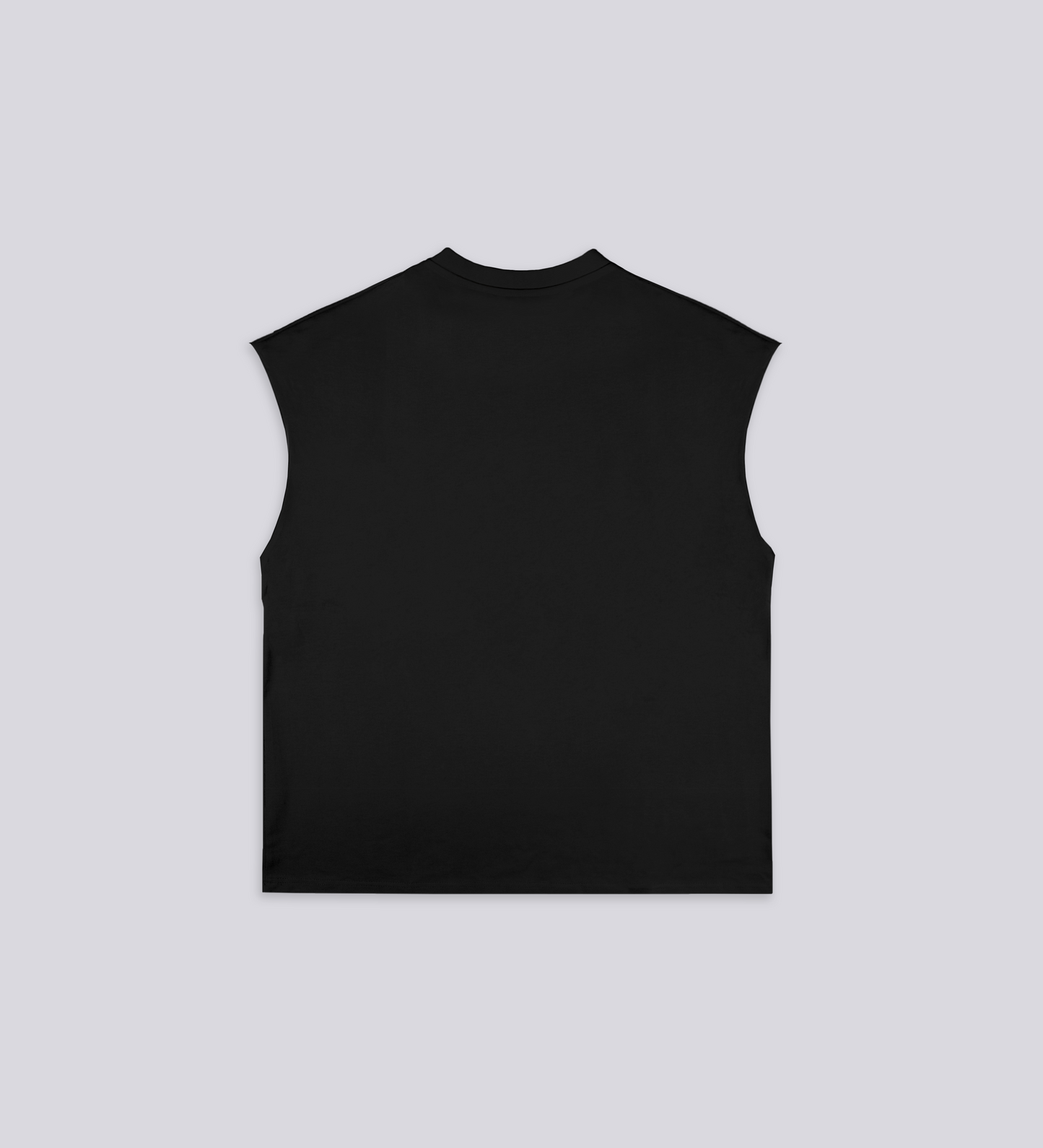 CULT SUPPLY SLEEVELESS T-SHIRT – Black (Upcycled Fabric)