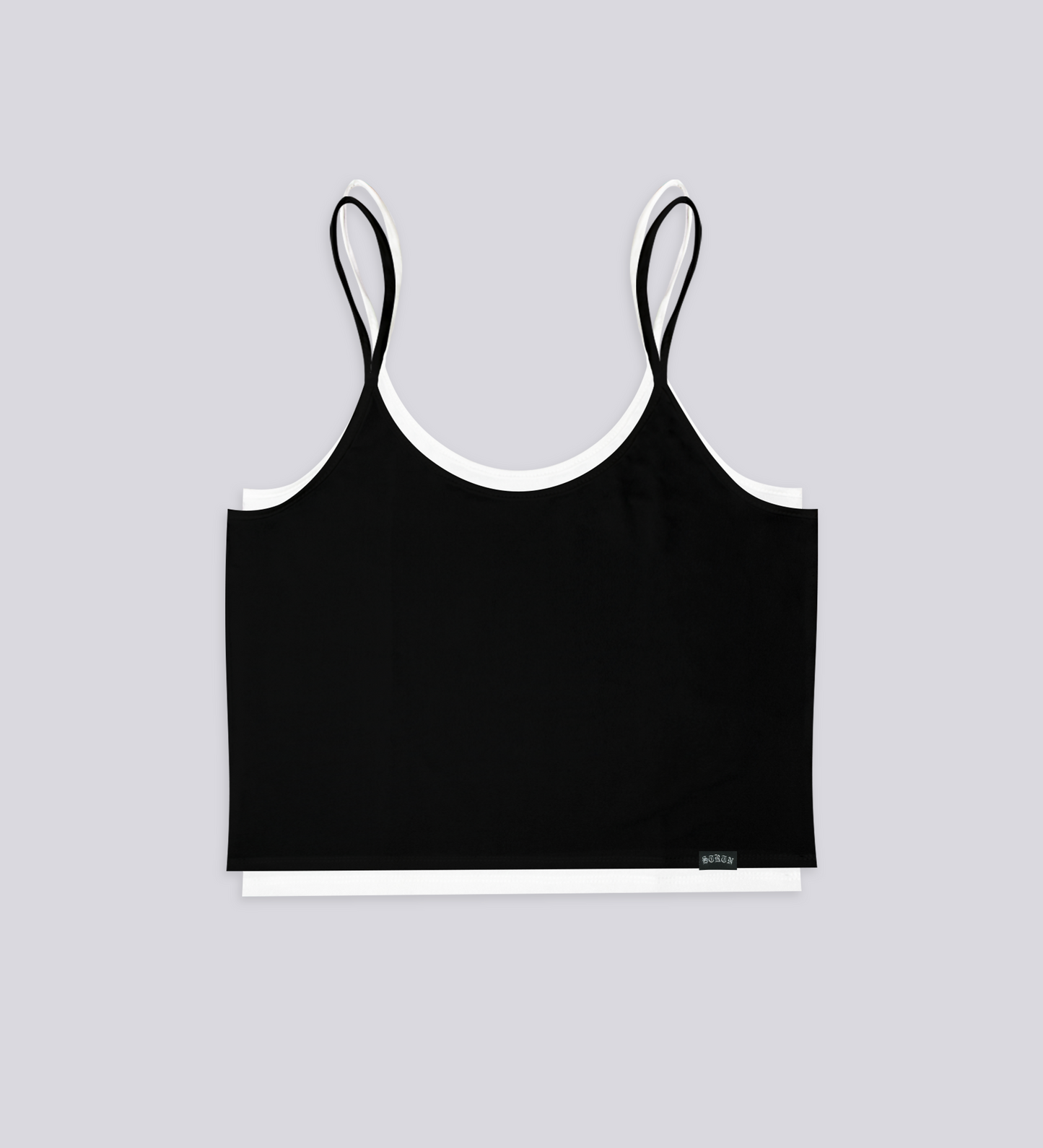 WOMEN'S CULT SUPPLY DUAL TOP – Black on White