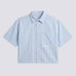 THE GINGHAM BOXY SHIRT – Baby Blue