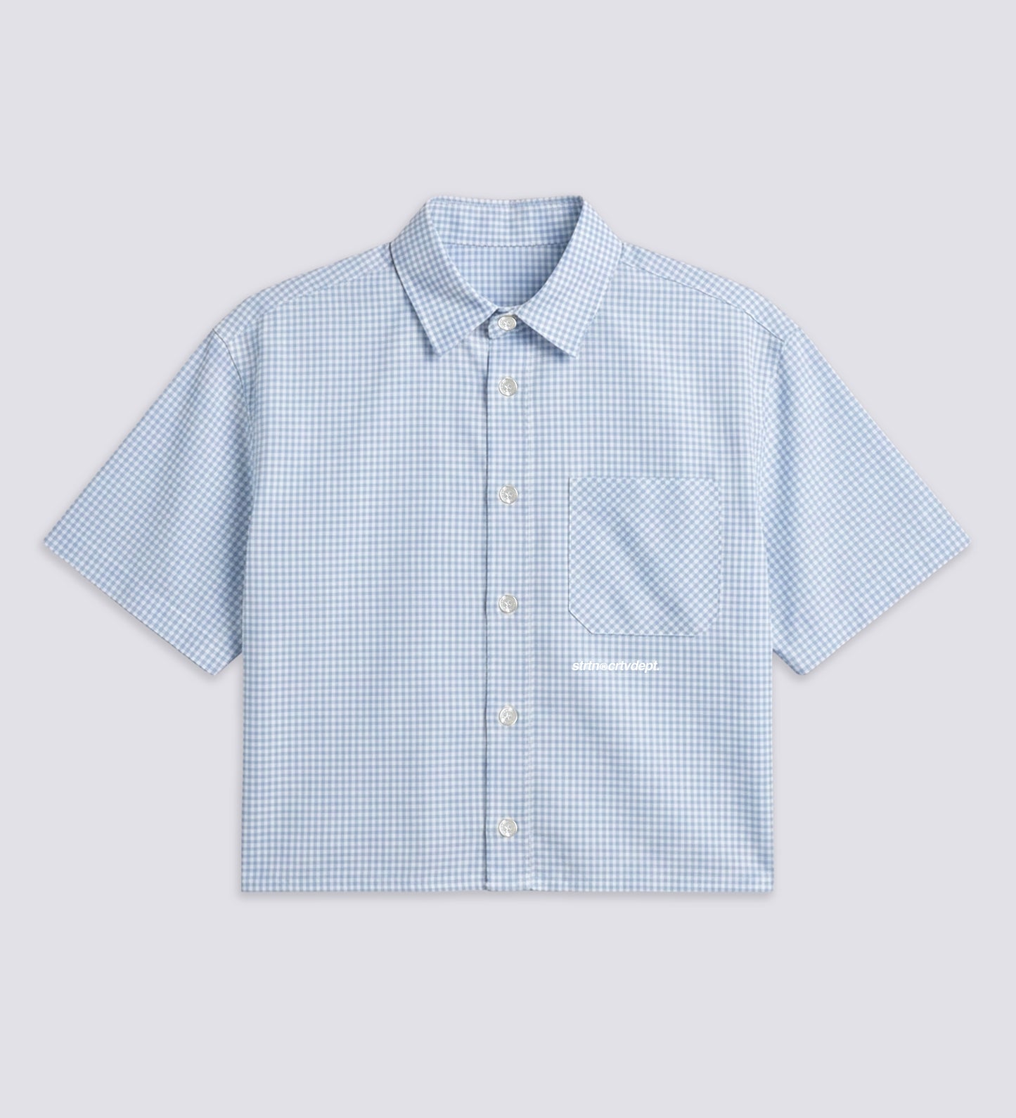 THE GINGHAM BOXY SHIRT – Baby Blue