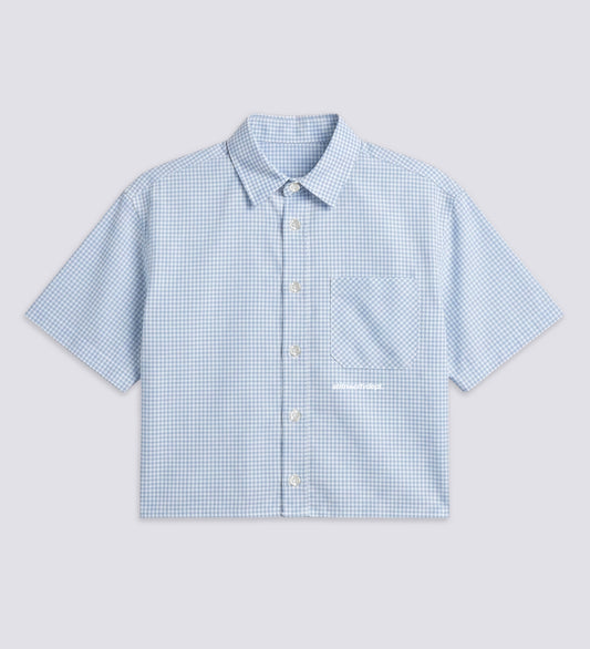 THE GINGHAM BOXY SHIRT – Baby Blue