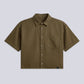 CRTV DEPT. CROPPED OVERSHIRT – Military Green