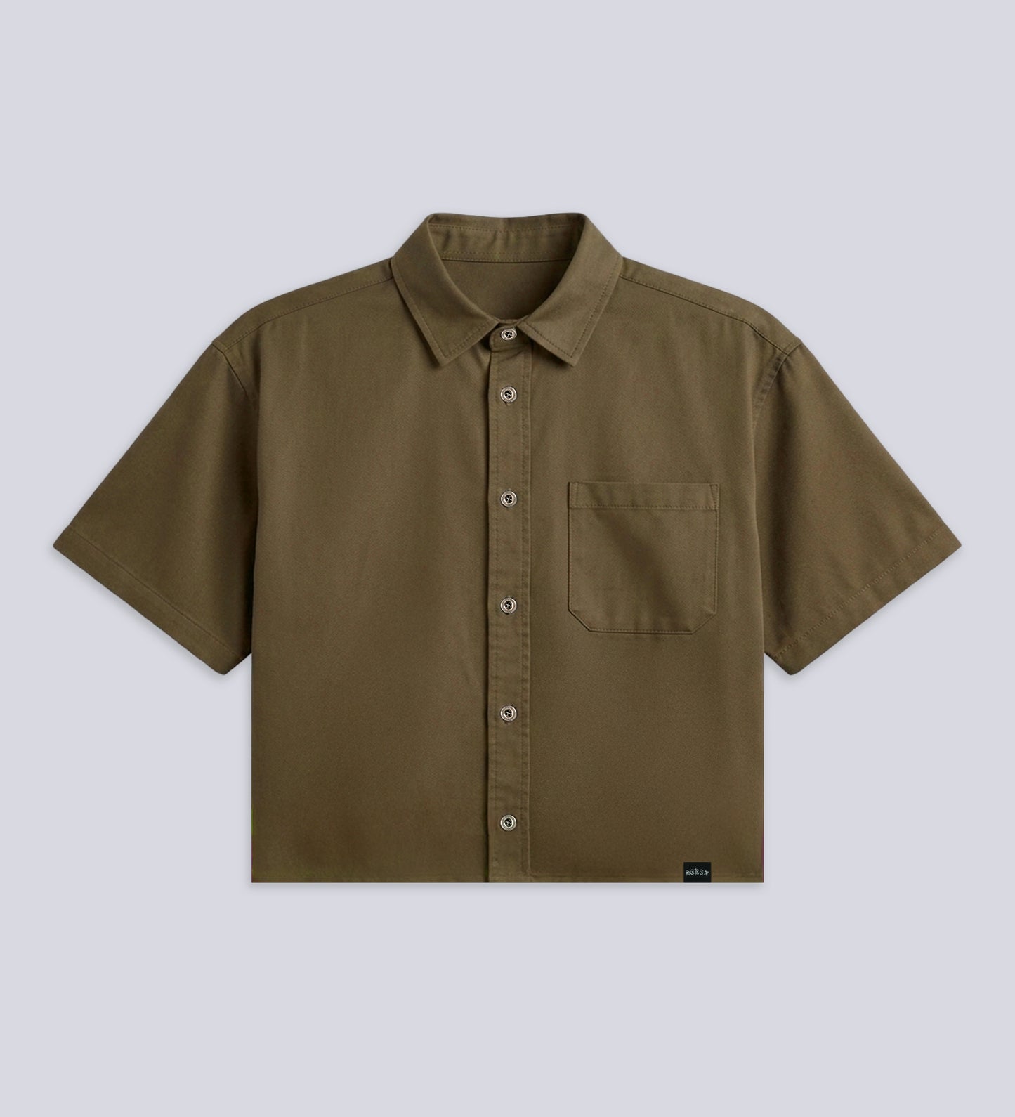 CRTV DEPT. CROPPED OVERSHIRT – Military Green