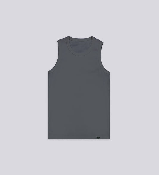 STRTN RIBBED TANK TOP – Dark Heather Gray