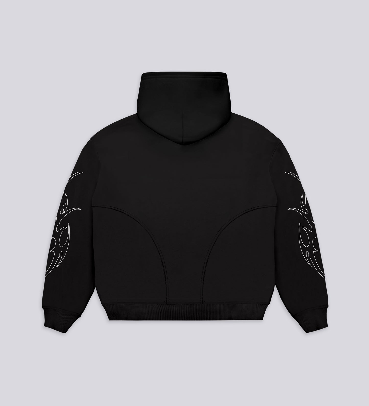 DYSTOPIA BOXY HOODIE - Black