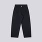 PINSTRIPE PLEATED TROUSERS – Black