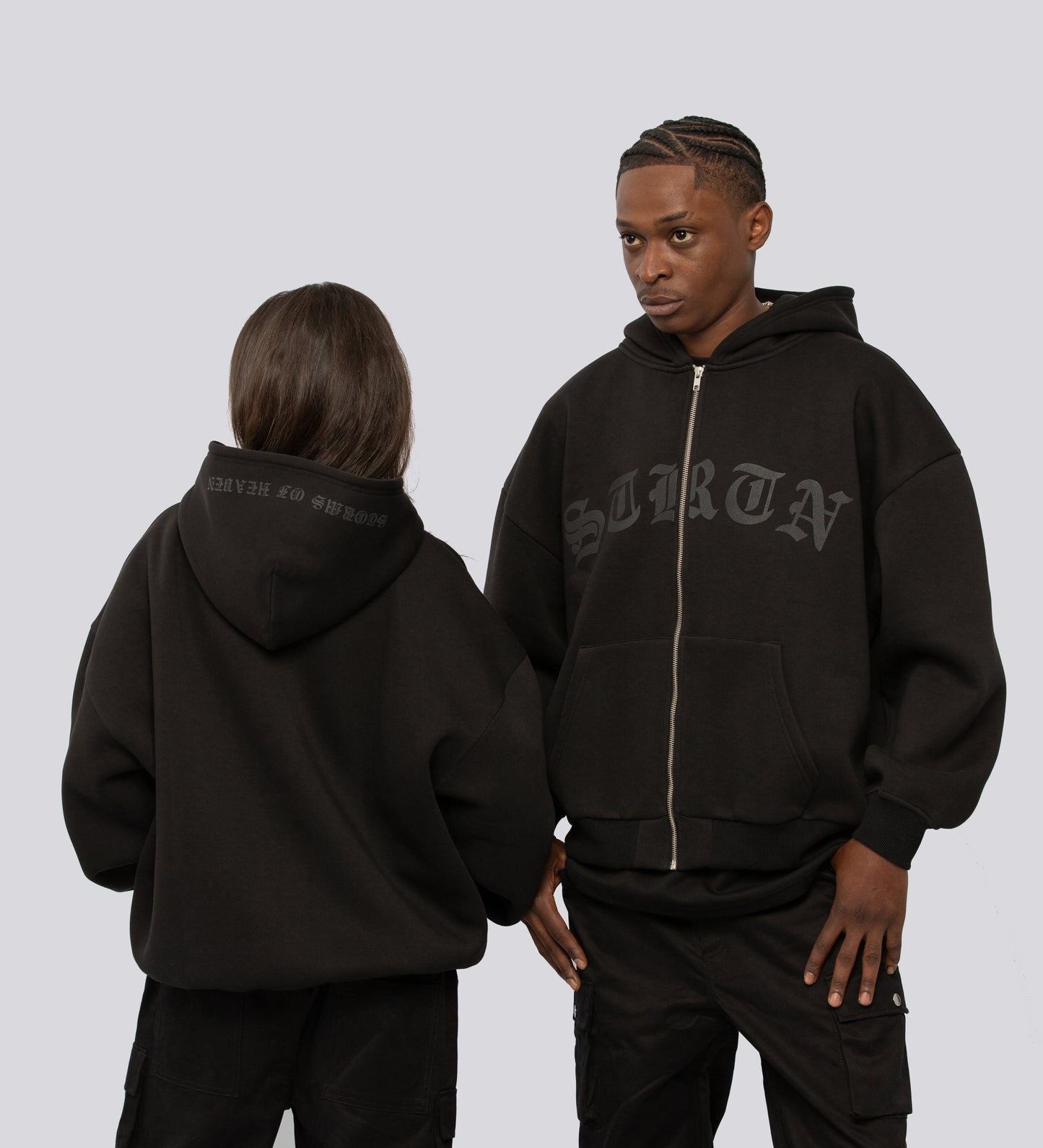 STORMS OF HEAVEN ZIP-UP HOODIE – Black