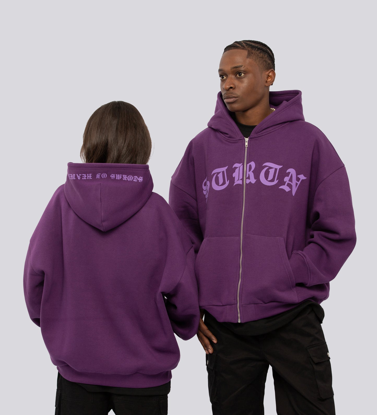 STORMS OF HEAVEN ZIP-UP HOODIE – Purple