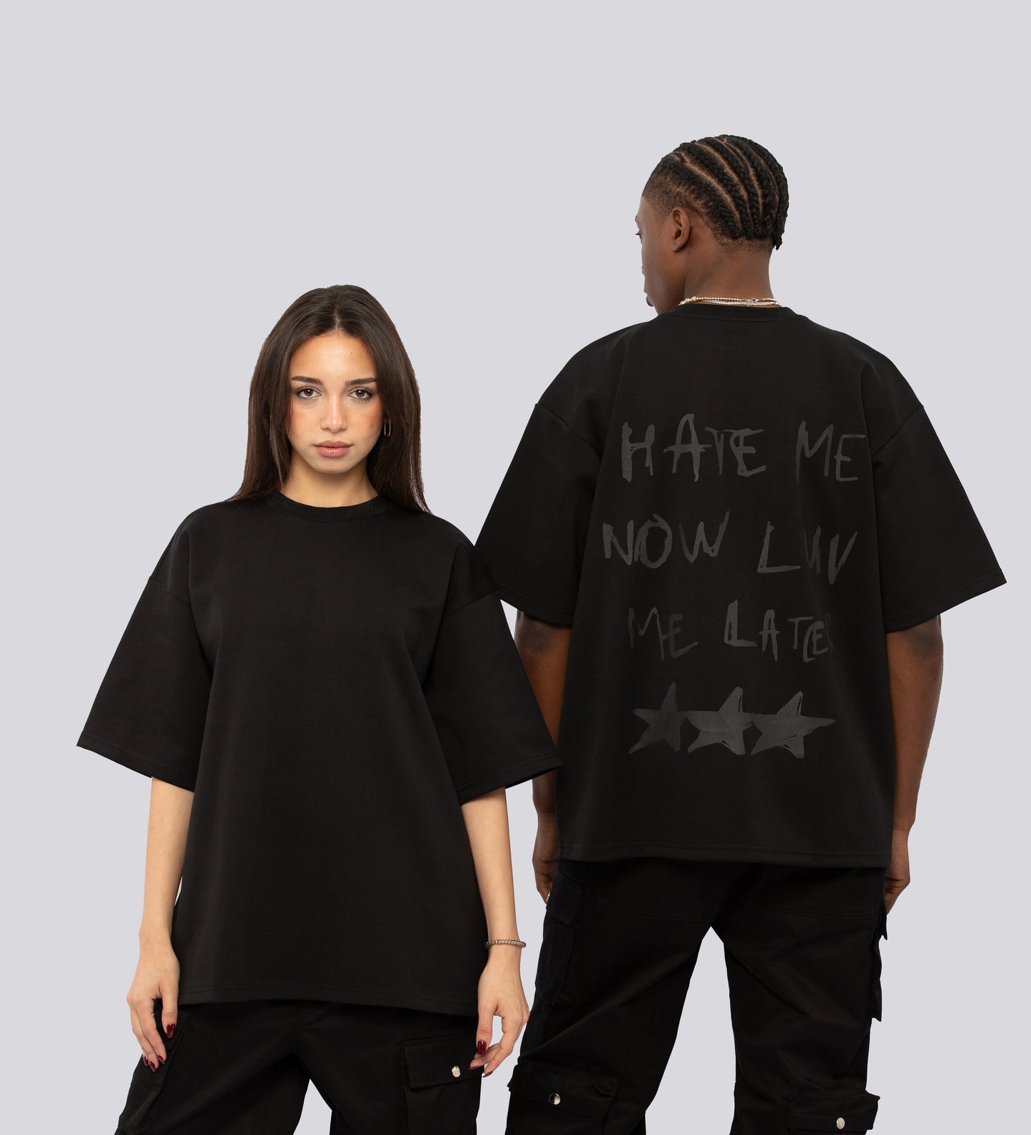 LUV ME LATER HEAVYWEIGHT T-SHIRT - Black