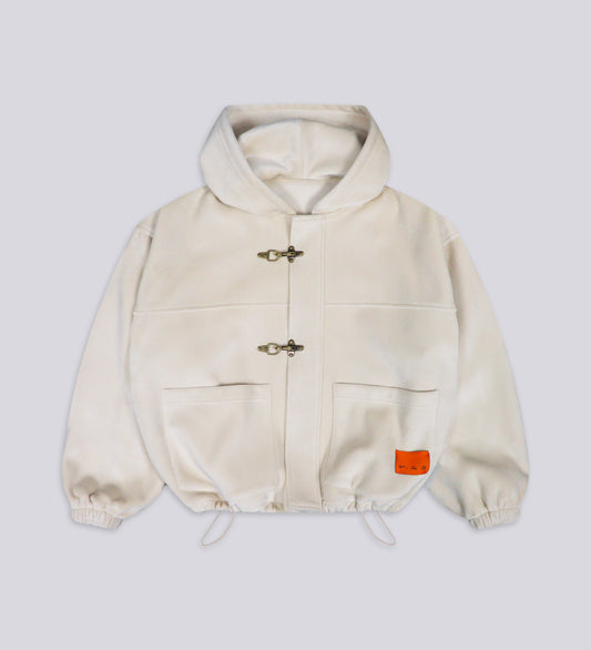 WOMEN'S FIREMAN CLASP SOFT-TECH JACKET – Cream