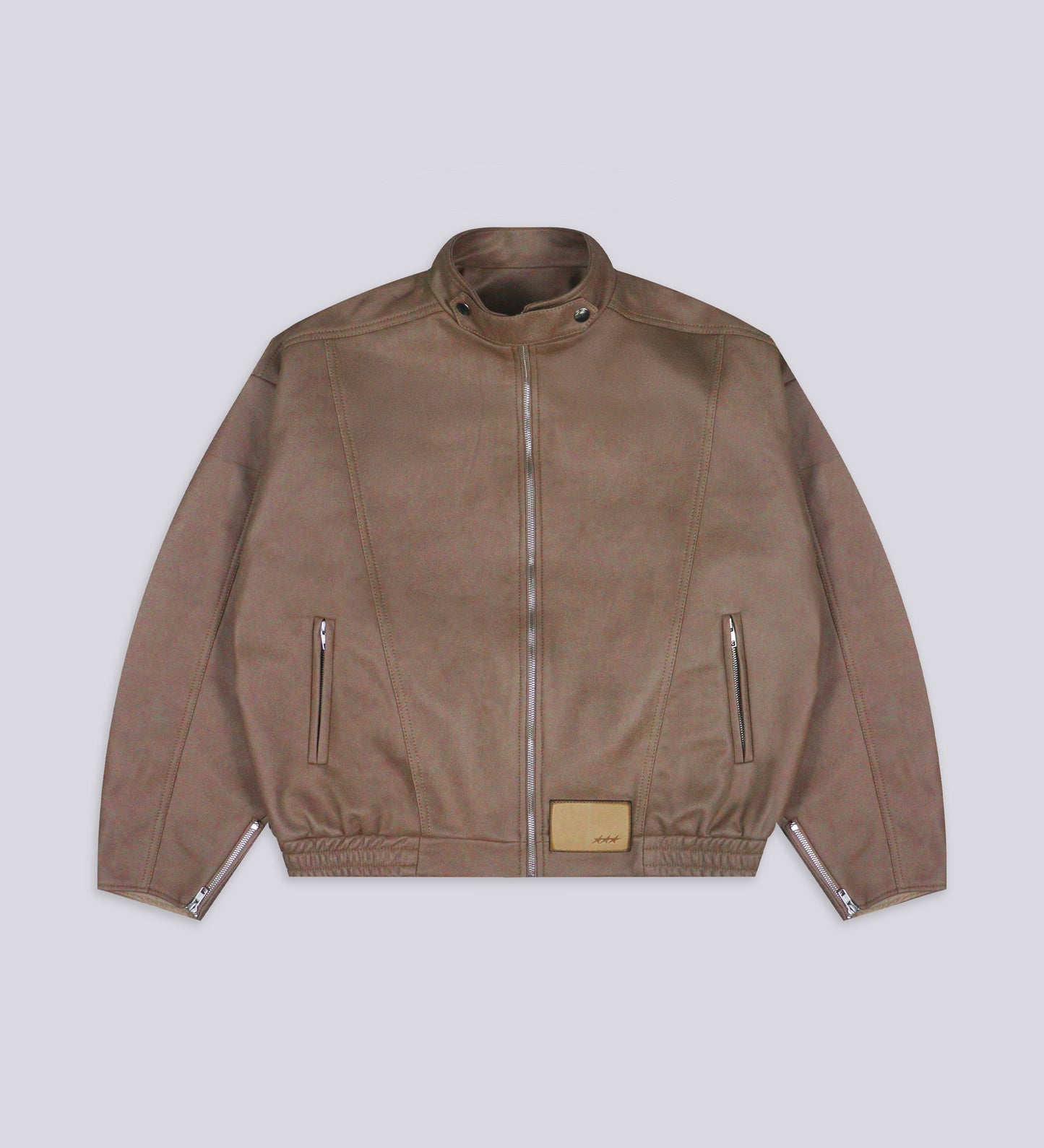 WOMEN'S CRTV DEPT. VEGAN LEATHER JACKET – Tobacco