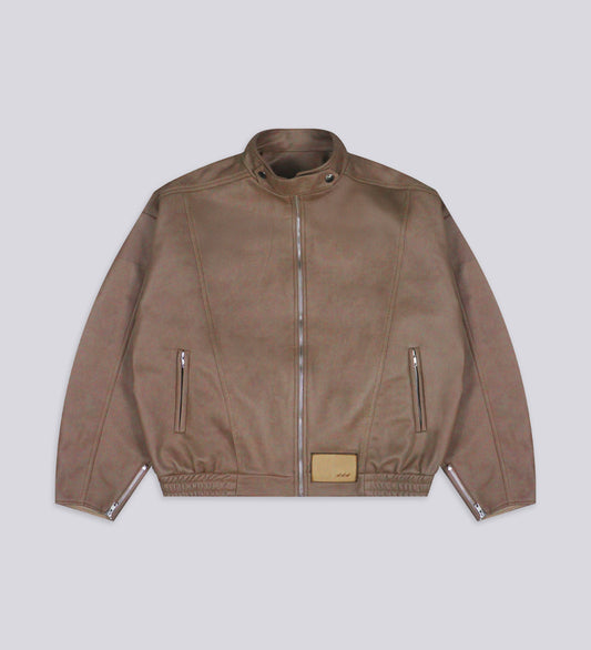 WOMEN'S CRTV DEPT. VEGAN LEATHER JACKET – Tobacco