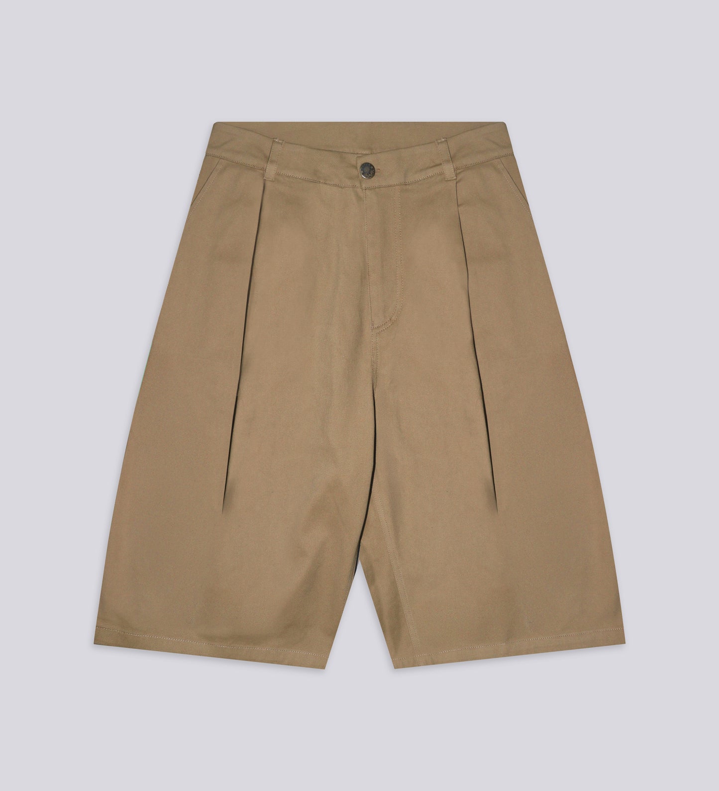 LOOSE CANVAS JORTS – Camel