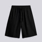 DISTRESSED SWEAT JORTS – Black