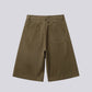 CRTV DEPT. PLEATED JORTS – Military Green