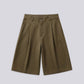 CRTV DEPT. PLEATED JORTS – Military Green