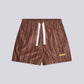 STRTN® SWIMSHORTS – Striped Brown
