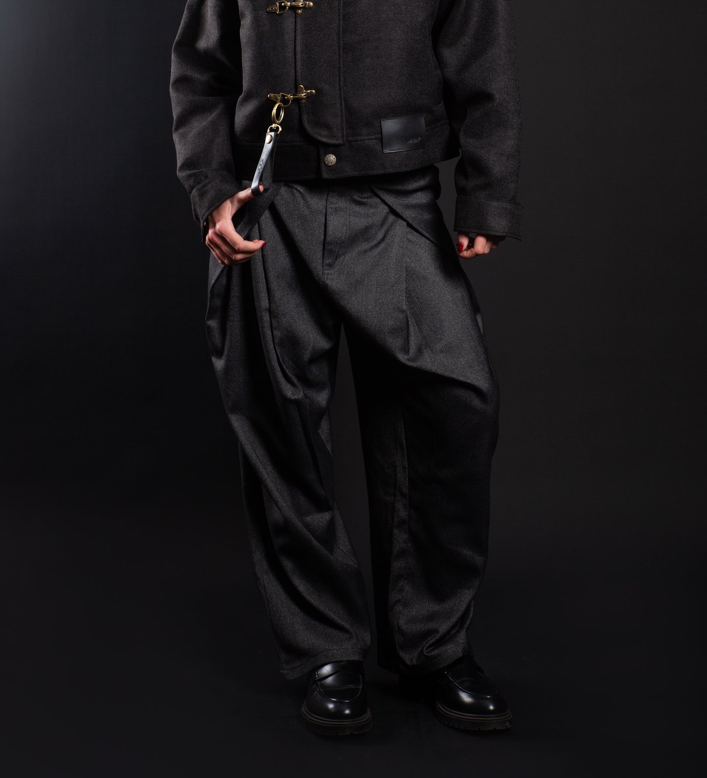 CRTV DEPT PLEATED WOOL TROUSERS – Charcoal