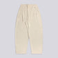 PLEATED BAGGY LINEN PANTS – Cream