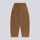 PLEATED BAGGY LINEN PANTS – Brown