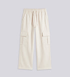 LOOSE POPLIN CARGO PANTS – Cream