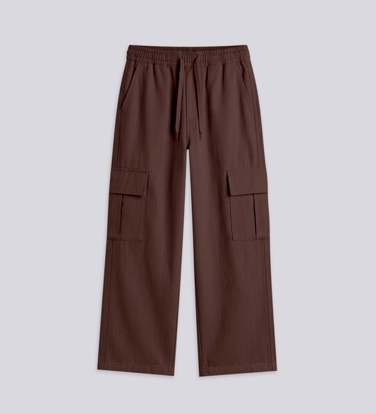 LOOSE CARGO PANTS – Brown