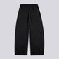 PLEATED TRACK PANT – Black (Upcycled Fabric)