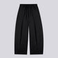 PLEATED TRACK PANT – Black (Upcycled Fabric)