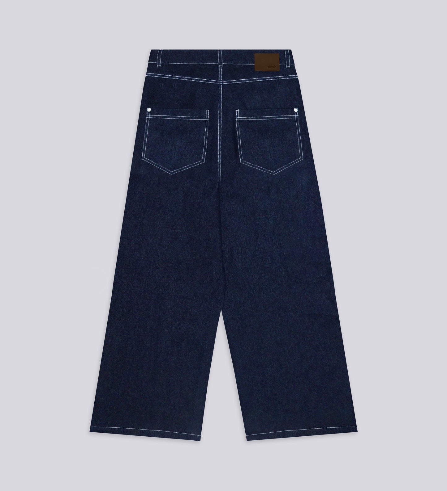 STRTN® WIDE-LEG FLARE RAW DENIM – Blue