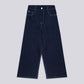 STRTN® WIDE-LEG FLARE RAW DENIM – Blue
