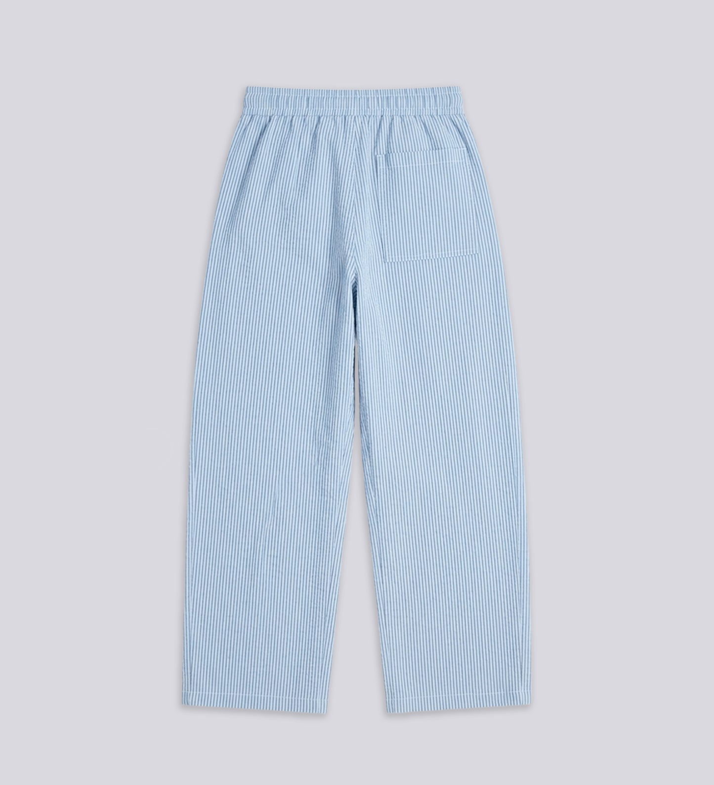 THE CRINKLED POPLIN PANTS – Baby Blue