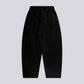 PLEATED BAGGY LINEN PANTS – Black