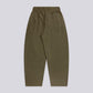 PLEATED BAGGY LINEN PANTS – Military Green