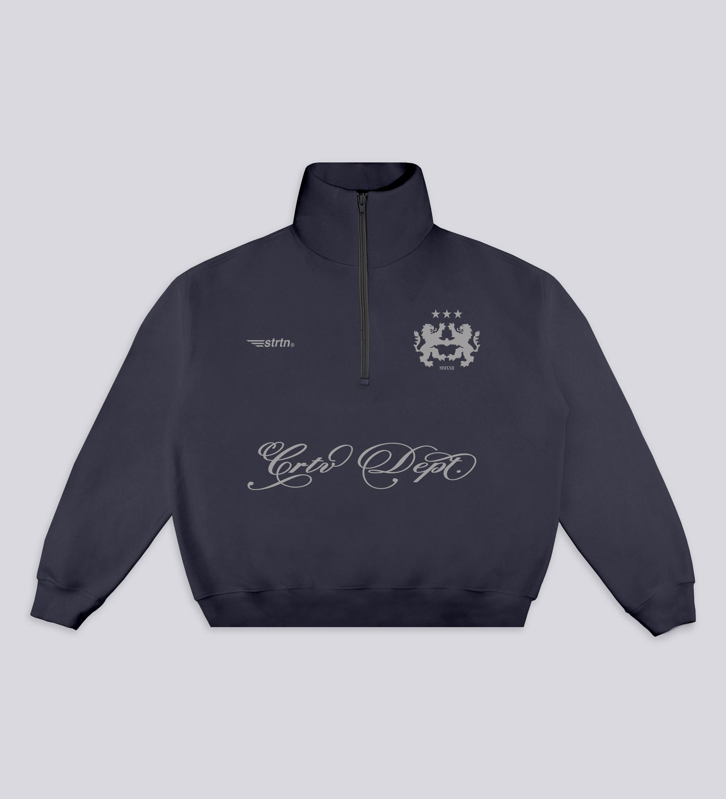 CRTV DEPT. BOXY HALF-ZIP – Dark Gray