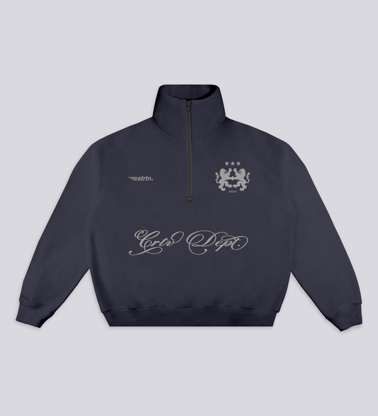 CRTV DEPT. BOXY HALF-ZIP – Dark Gray