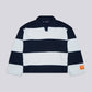 CRTV DEPT. DISTRESSED STRIPED POLO – Navy/Washed Blue