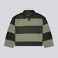 CRTV DEPT. DISTRESSED STRIPED POLO – Army/Khaki