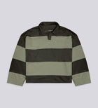 CRTV DEPT. DISTRESSED STRIPED POLO – Army/Khaki