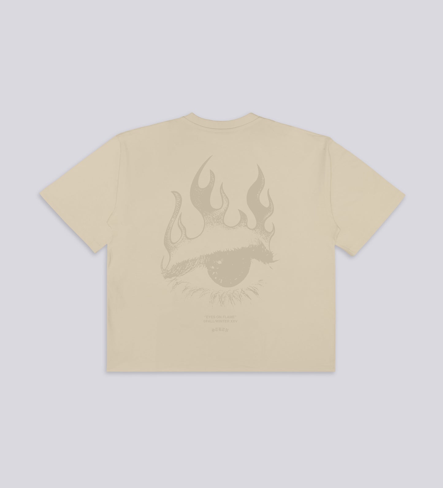 EYES ON FLAME HEAVYWEIGHT T-SHIRT – Cream