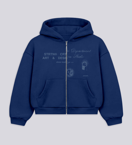 COLD HEARTS ZIP-UP HOODIE – Navy