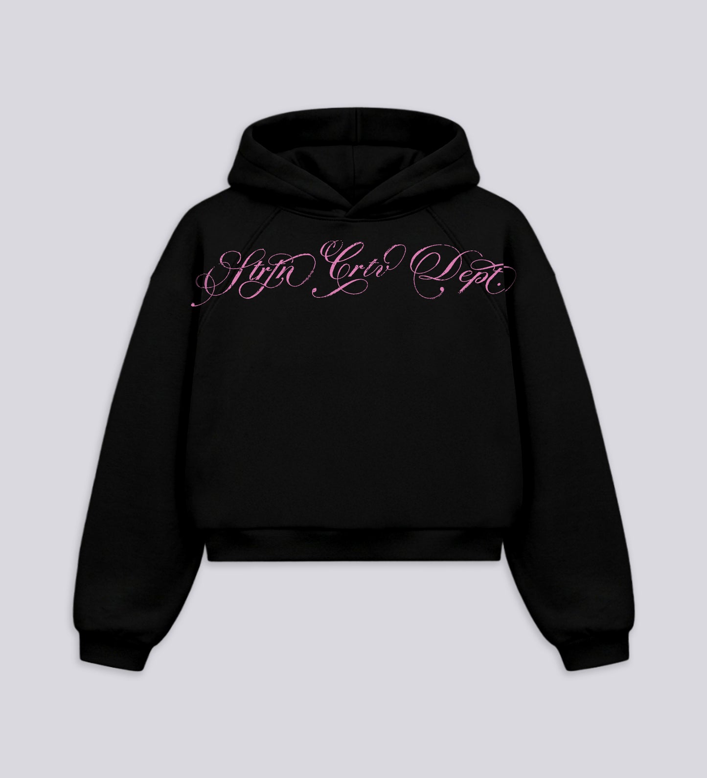 CRTV DEPT. RAGLAN HOODIE – Black
