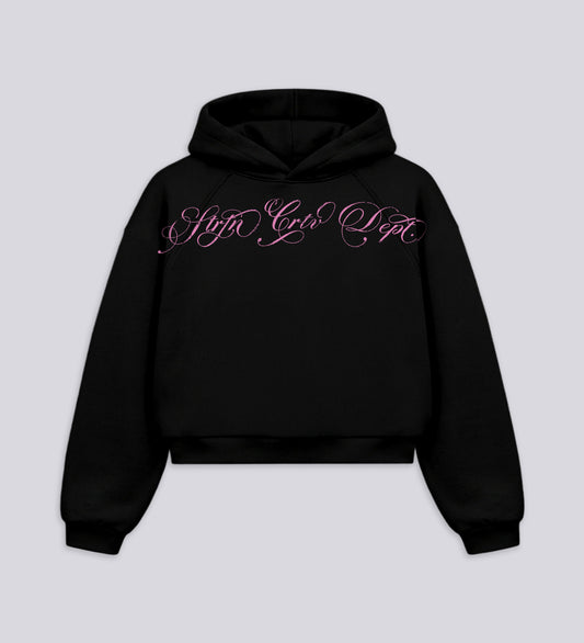 CRTV DEPT. RAGLAN HOODIE – Black
