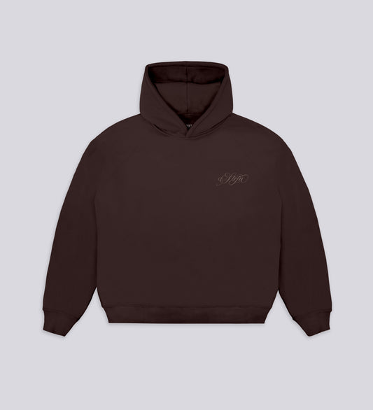 STRTN RAGLAN  HOODIE  – Dark Brown