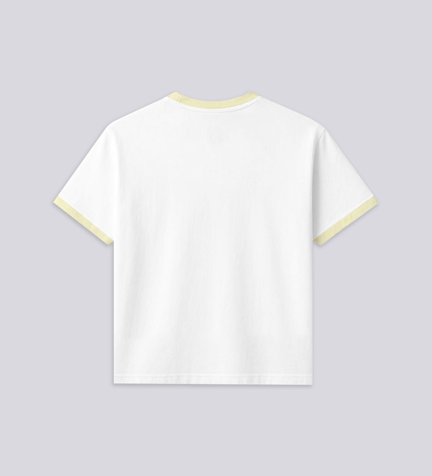 STRTN® RINGER T-SHIRT – White/Yellow
