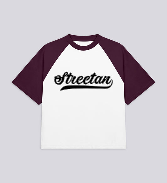 BASEBALL HEAVYWEIGHT T-SHIRT – Burgundy/Off White