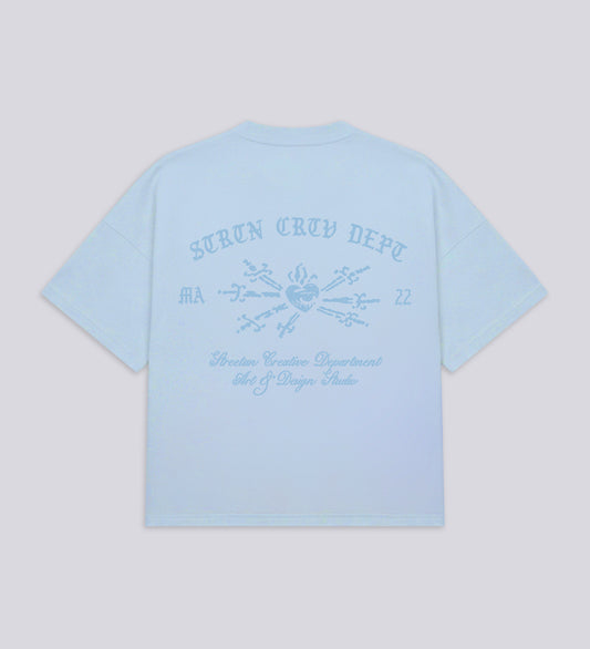 SACRED HEART HEAVYWEIGHT T-SHIRT – Baby Blue
