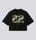 HEAVYWEIGHT DISTRESSED BOXY ARMY T-SHIRT – Black