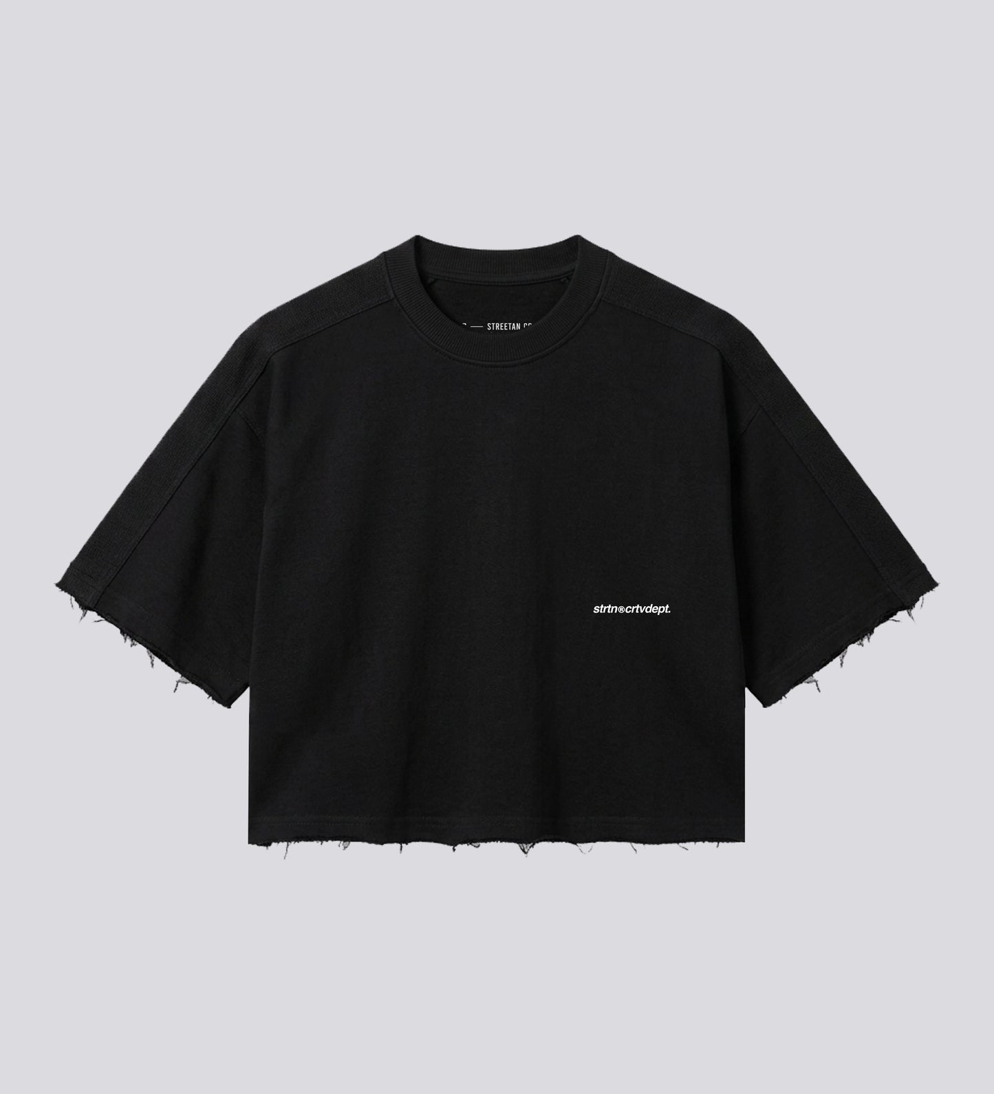 HEAVYWEIGHT DISTRESSED BOXY ARMY T-SHIRT – Black