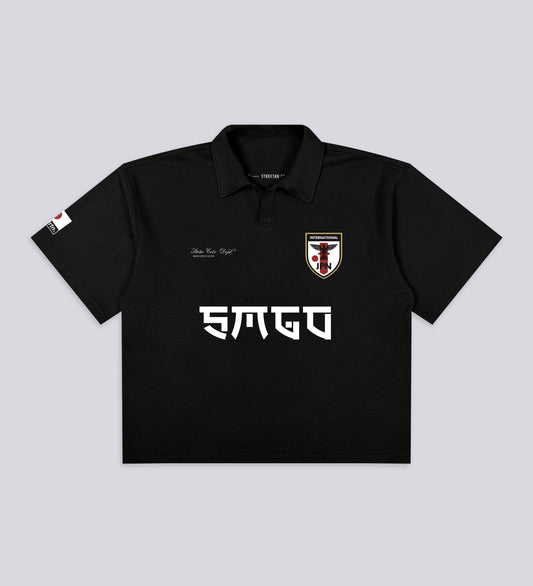 CRTV DEPT. JAPAN HEAVYWEIGHT PIQUE POLO – Black