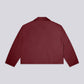 DISTRESSED CROPPED TRENCH COAT – Burgundy